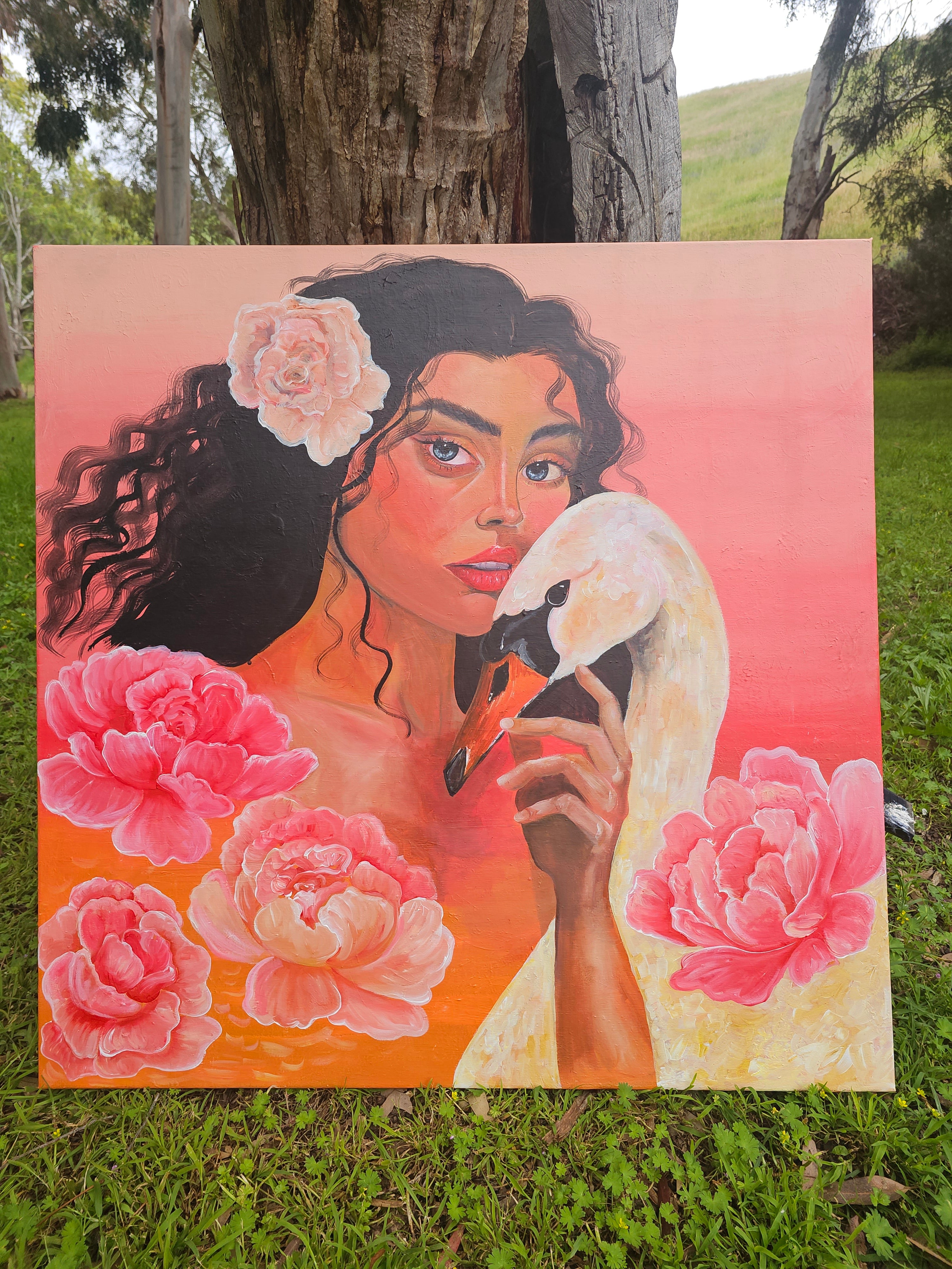 Esther 198 花の絵画 Esther Original Painting – Malinda Dunwoodie Fine Art